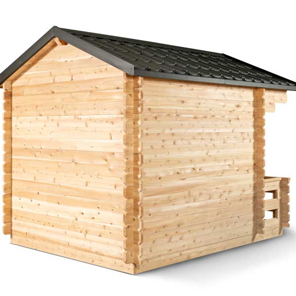 LeisureCraft Georgian Cabin 2–6 Person Outdoor Sauna w/ Porch
