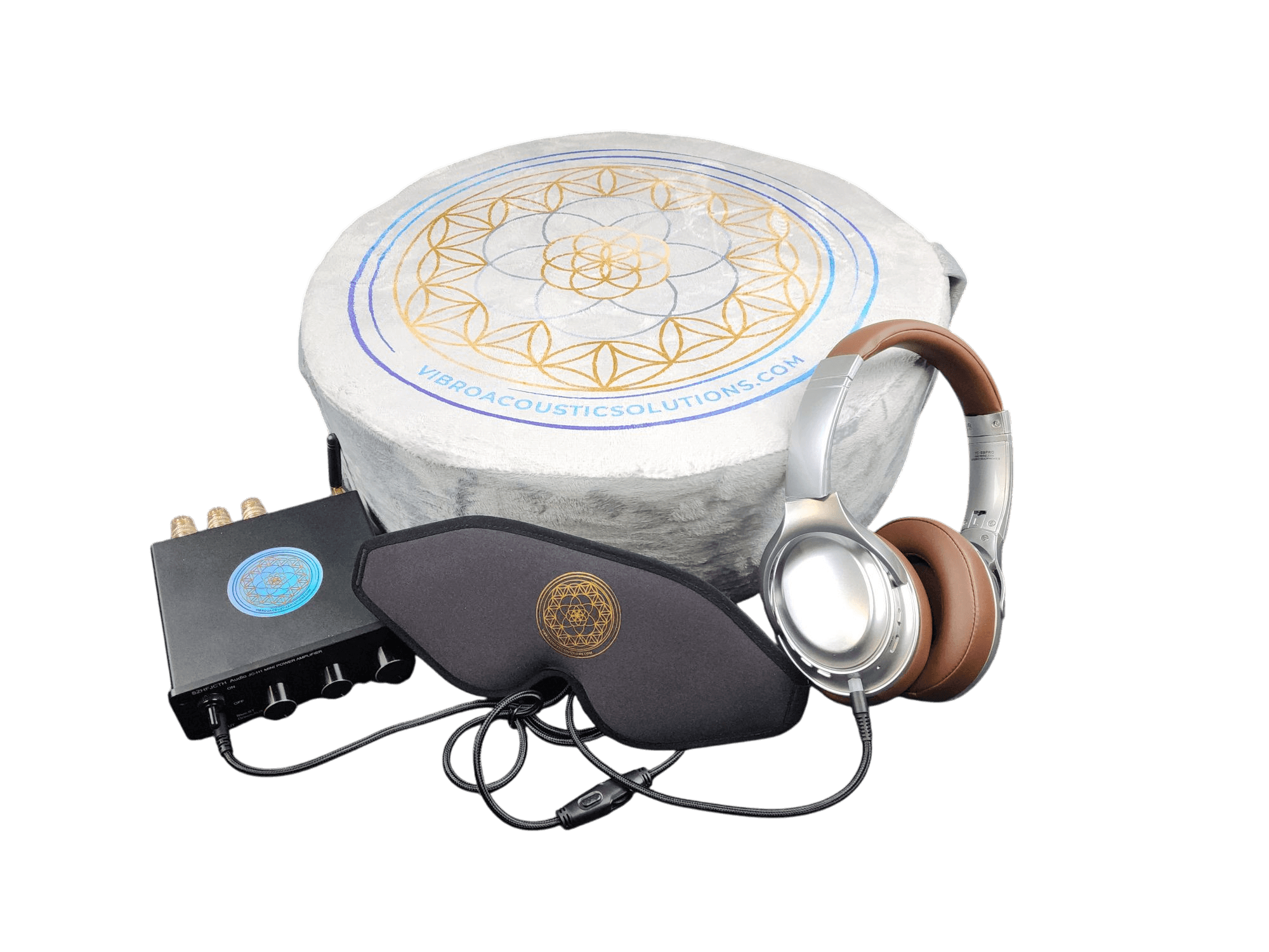 Premium Vibroacoustic Zafu Meditation Cushion Bundle