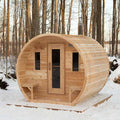 LeisureCraft Canadian Timber Elation 4-Person Barrel Sauna