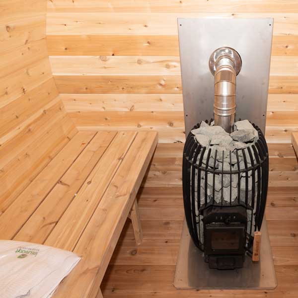 LeisureCraft Canadian Timber Elation 4-Person Barrel Sauna