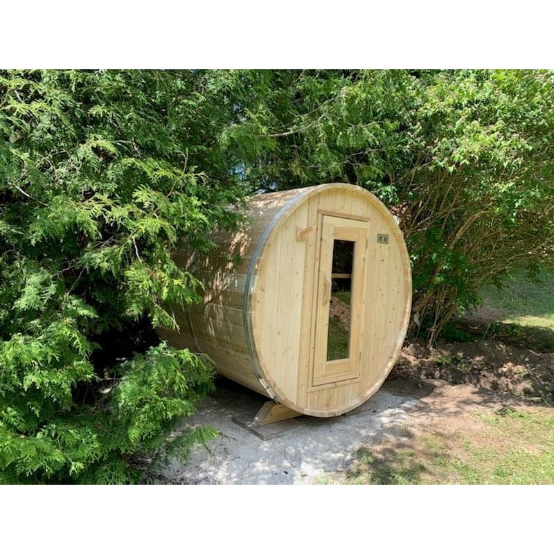 LeisureCraft LeisureCraft Canadian Timber CTC22W Harmony Barrel Sauna – 2–4 Person Outdoor Cedar Sauna