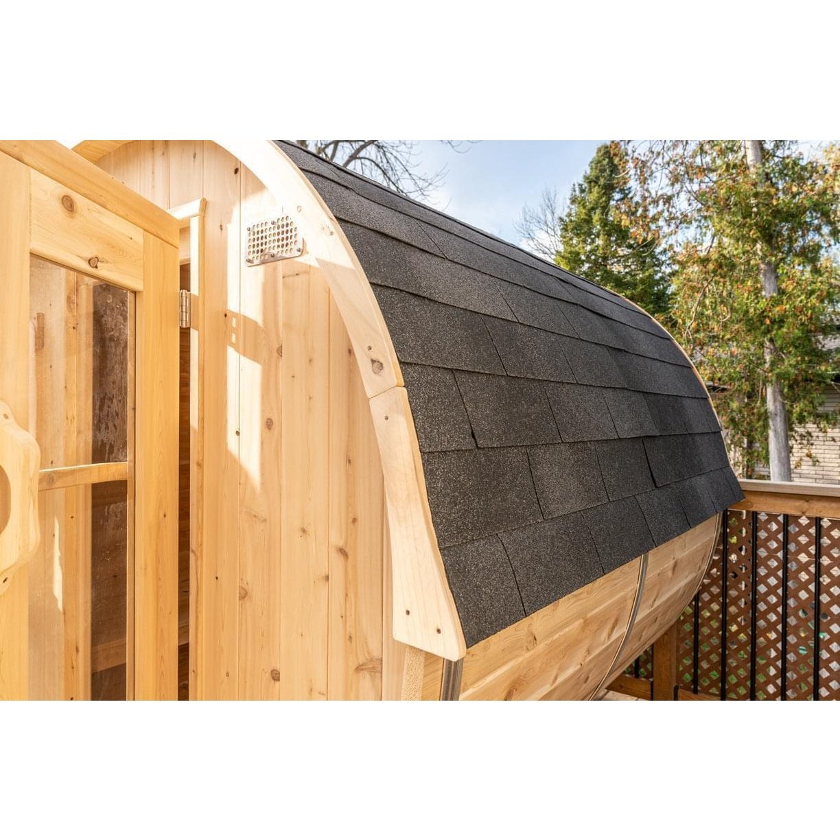 LeisureCraft LeisureCraft Canadian Timber CTC22W Harmony Barrel Sauna – 2–4 Person Outdoor Cedar Sauna