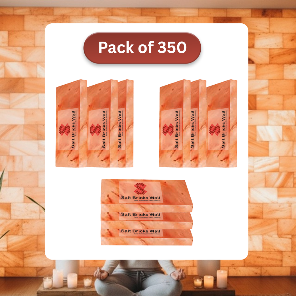 Pink Salt Tiles 8x4x1 – 350 Pack for Salt Wall & Spa Use