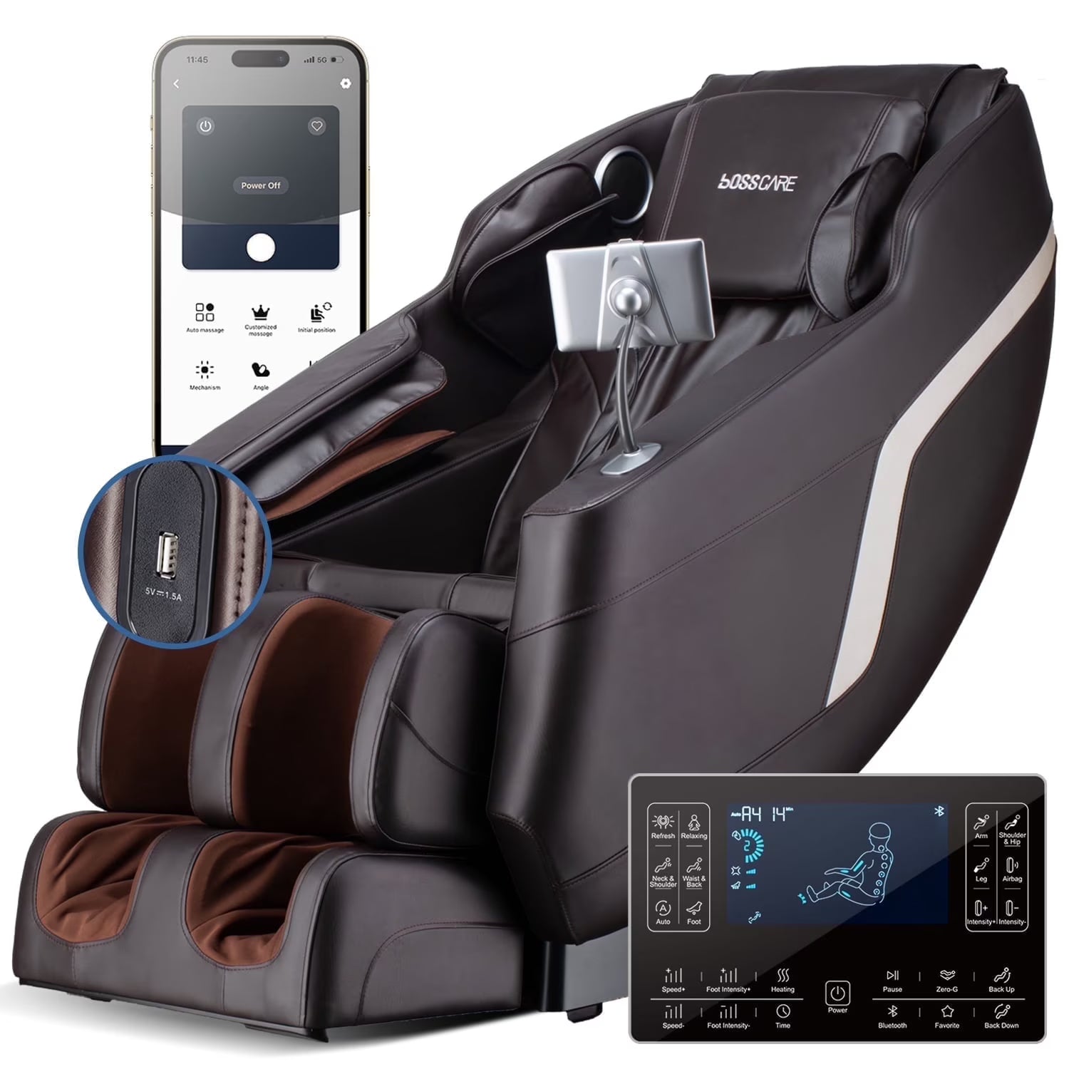 Massage Chair Zero Gravity with USB and Heater