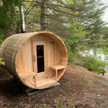 LeisureCraft Canadian Timber CTC2245W Serenity Barrel Sauna – 2–4 Person Outdoor Sauna