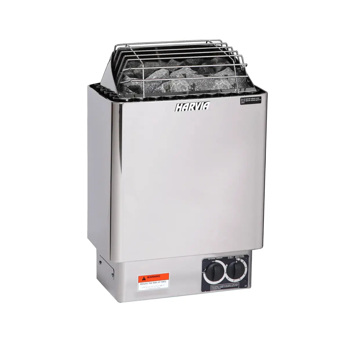 Harvia KIP45B Stainless Steel 4.5KW Sauna Heater with built-in control - Finnish Sauna Builders