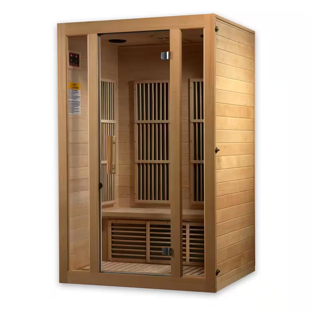 Lifesauna 2-Person Infrared Sauna with 6 Carbon Tech Heaters and Sound System