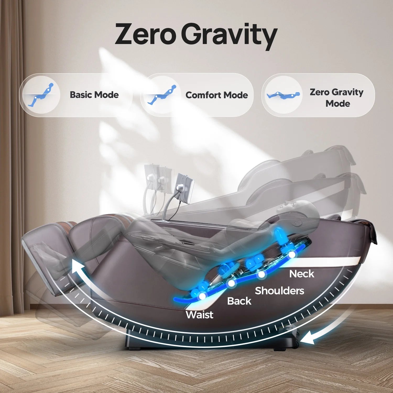 BOSSCARE Massage Chair Zero Gravity with USB and Heater