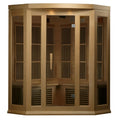 3-Person Corner Low EMF (Under 8MG) FAR Infrared Sauna (Canadian Hemlock)