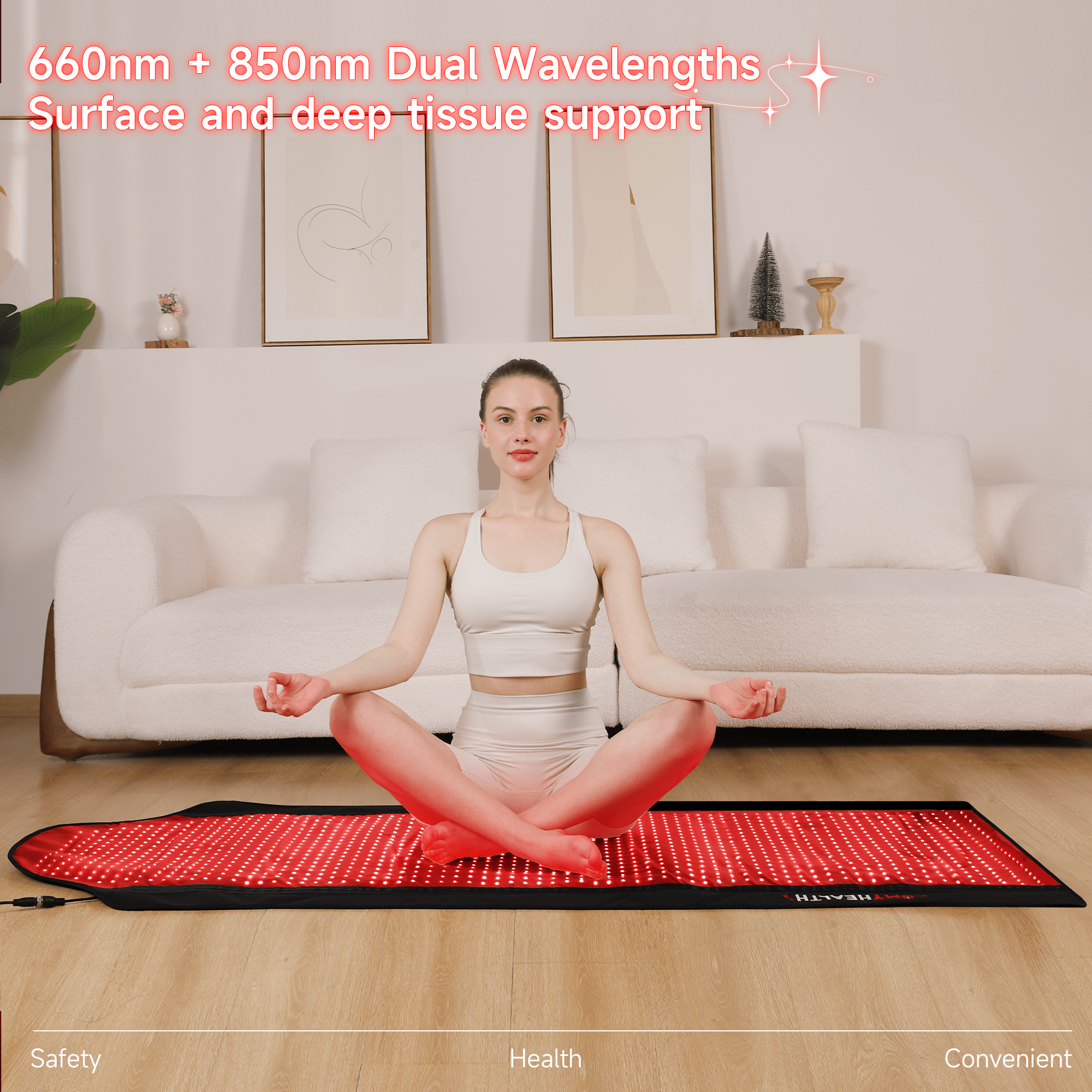 LUMYHEALTH Dual-Pulse Red Light Therapy Mat for Pain Relief